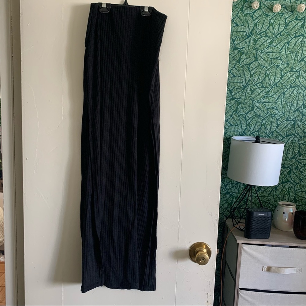 Side slit maxi skirt